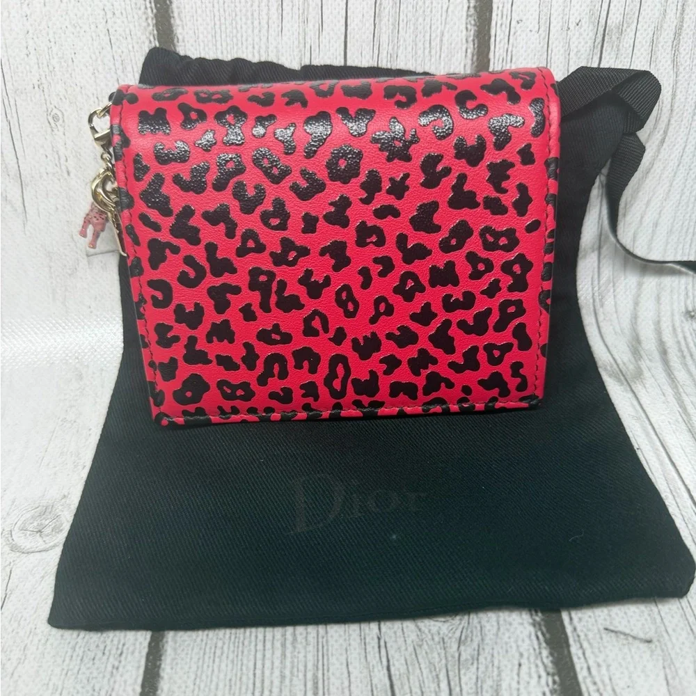 PRELOVED Christian Dior Lady Dior Cow Leather Card Holder Wallet